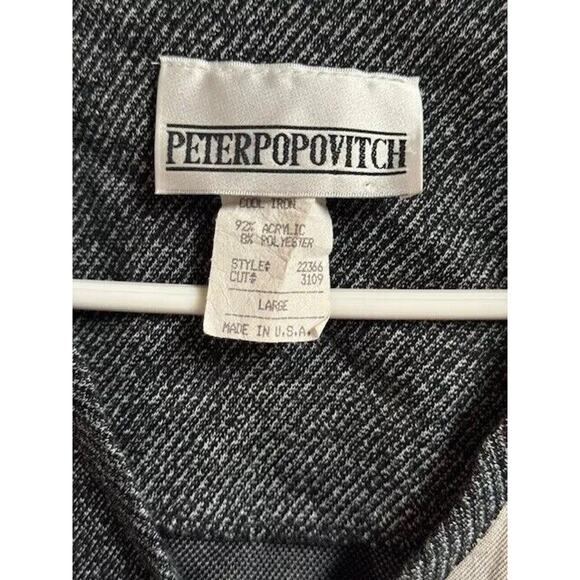 Vintage 70s 80s Cardigan Grandpa Sweater Womens Large Patchwork Folk Hippie - Picture 10 of 10